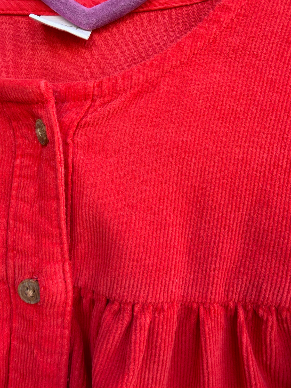 Red cord dress  4-5y (104-110cm)
