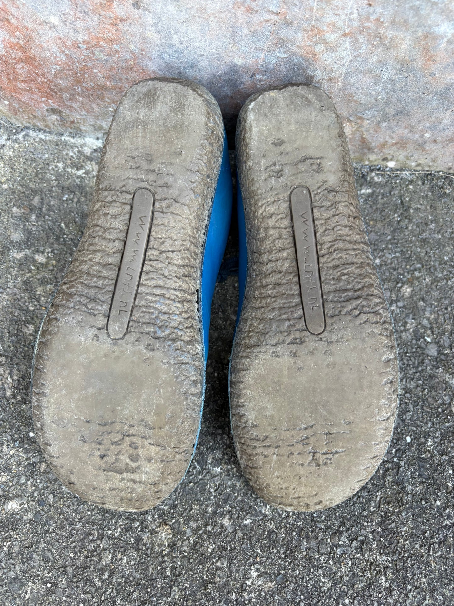 Handmade blue leather boots  uk 8 (eu 42)