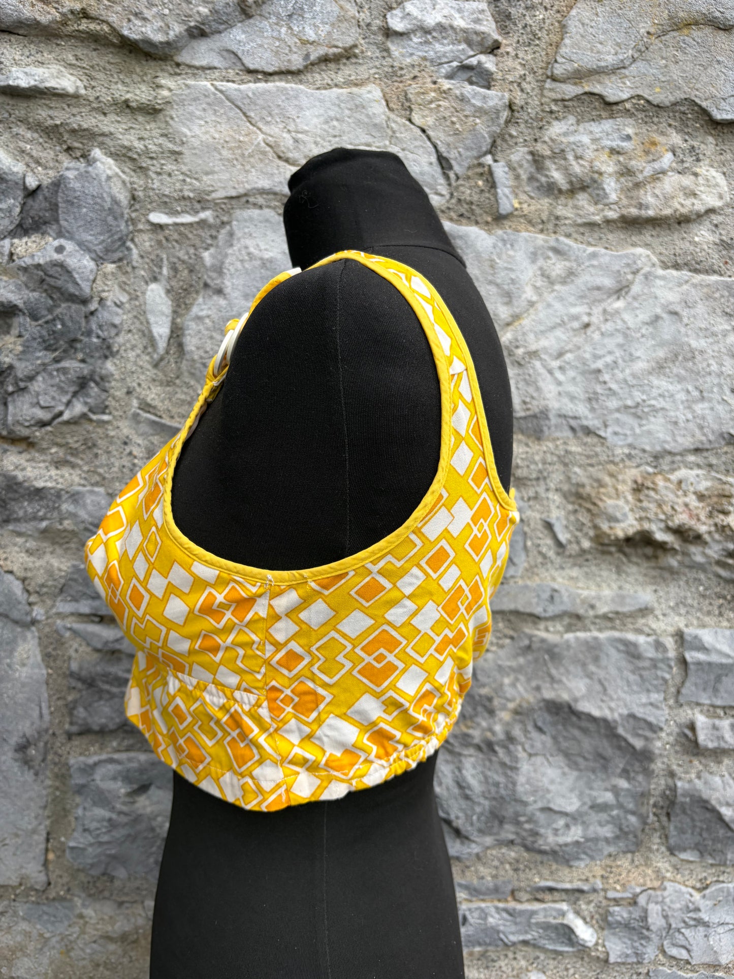 70s yellow bralette uk 8-10