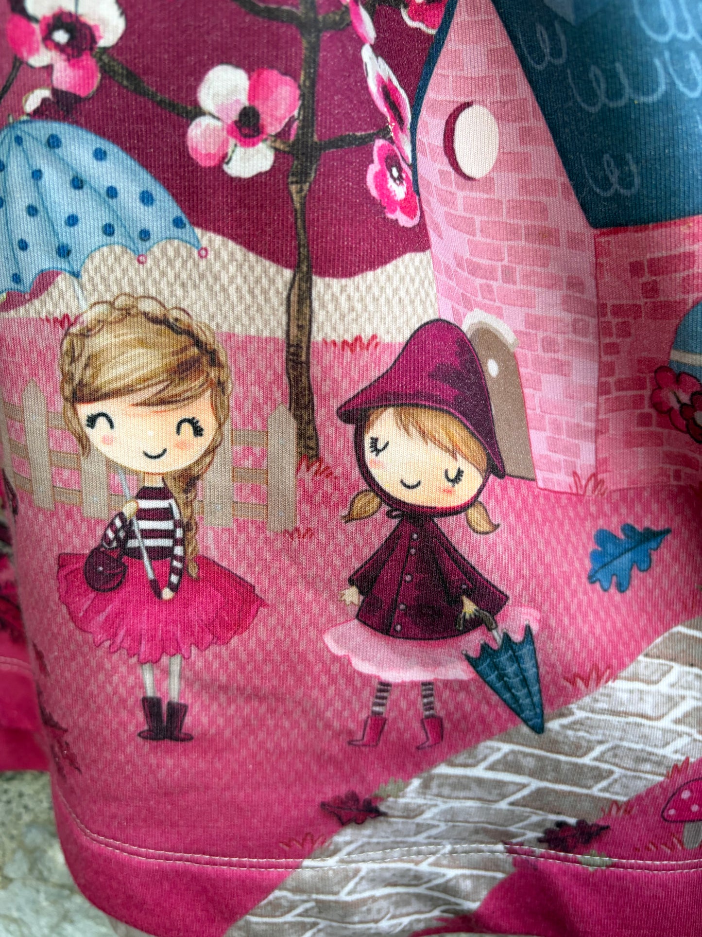 Beige&pink girl town dress  7-8y (122-128cm)