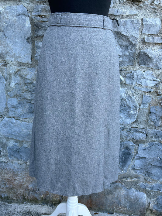 80s grey woolly skirt uk 8