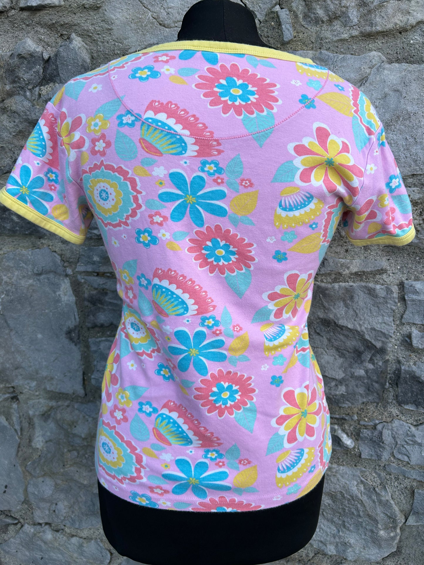 Pink floral T-shirt 13-14y (158-164cm)