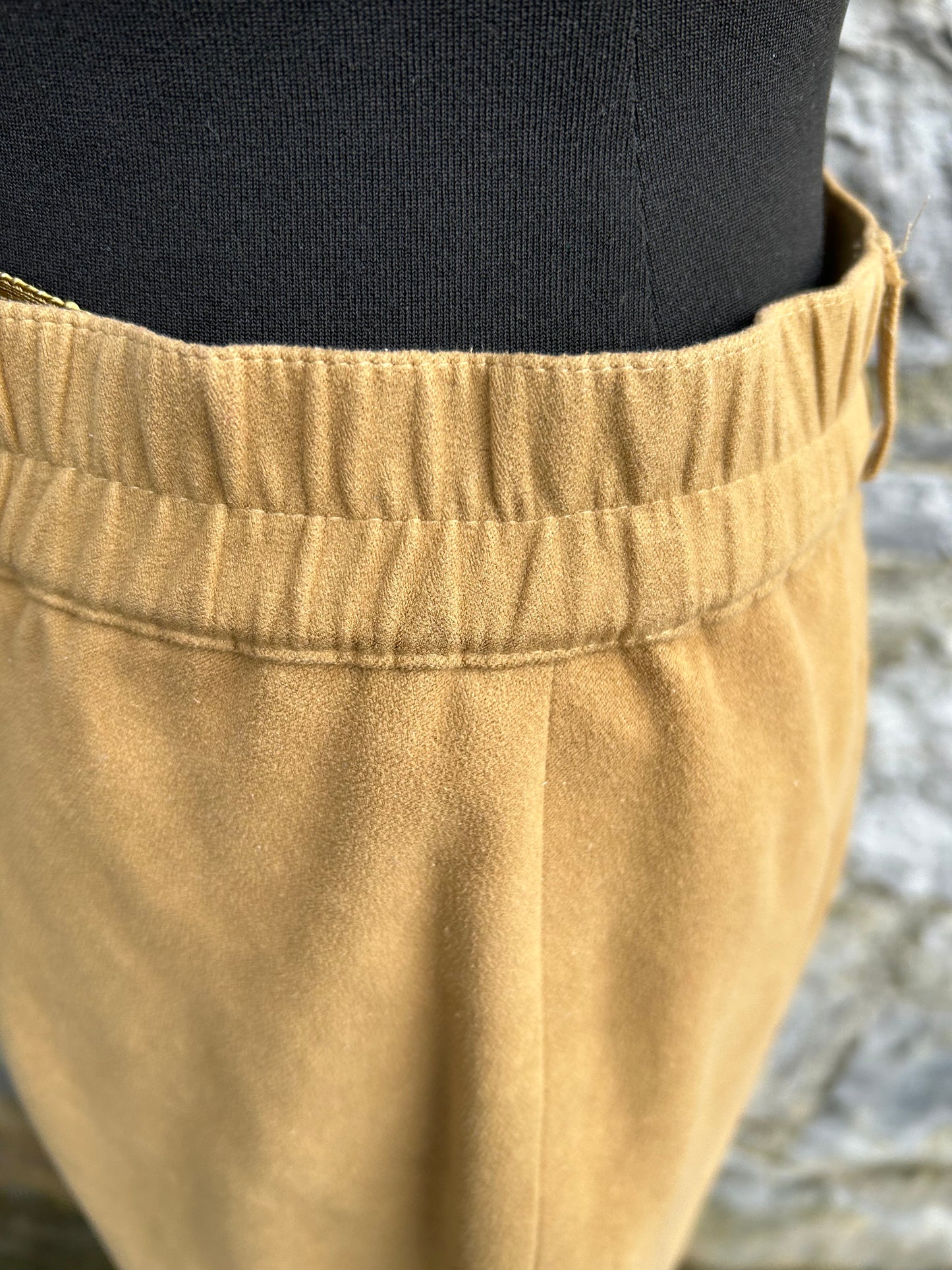 90s camel brown midi skirt uk 12