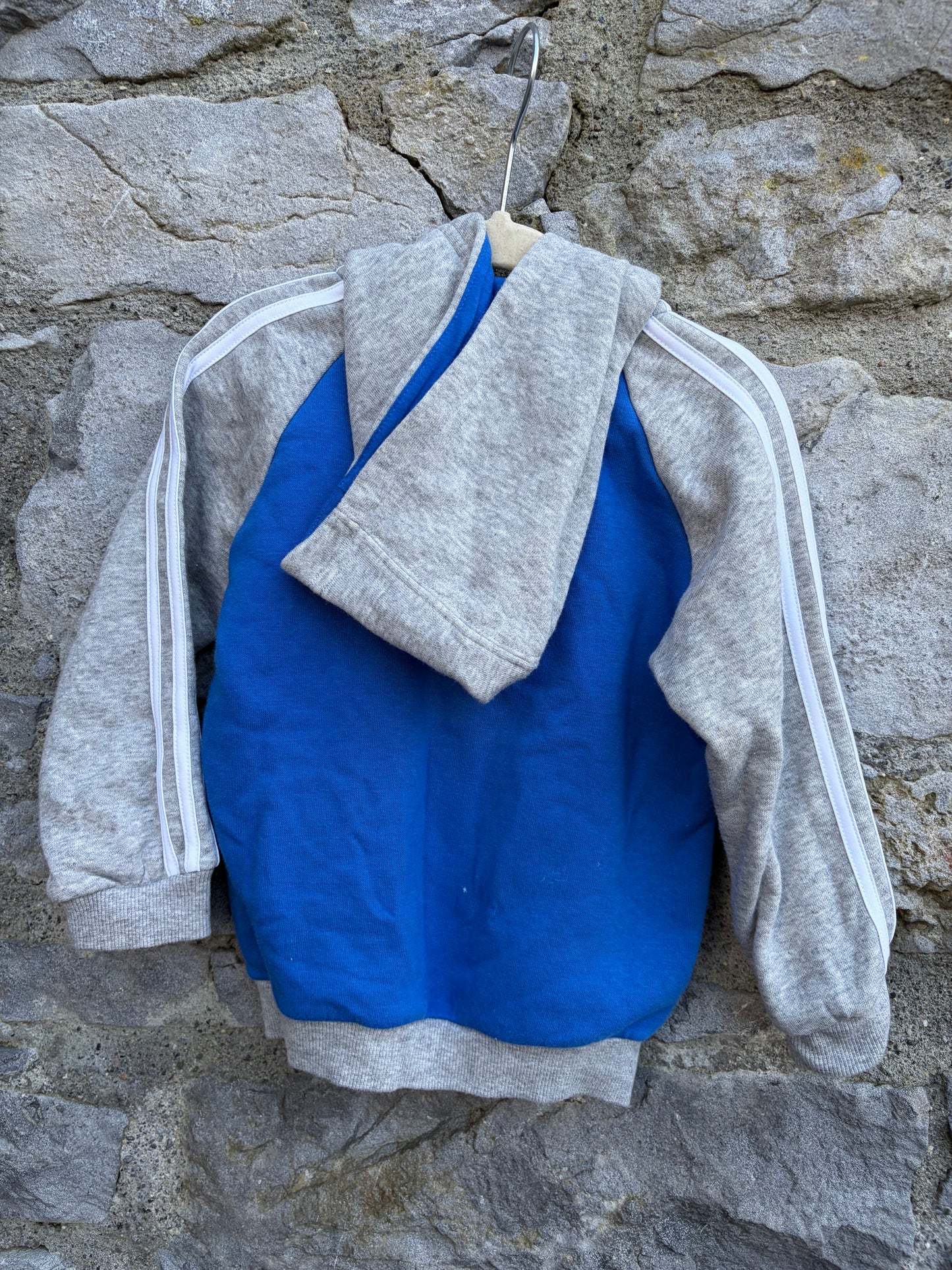 Blue&grey hoodie 12-18m (80-86cm)