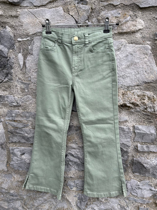 Khaki flare jeans  6-7y (116-122cm)