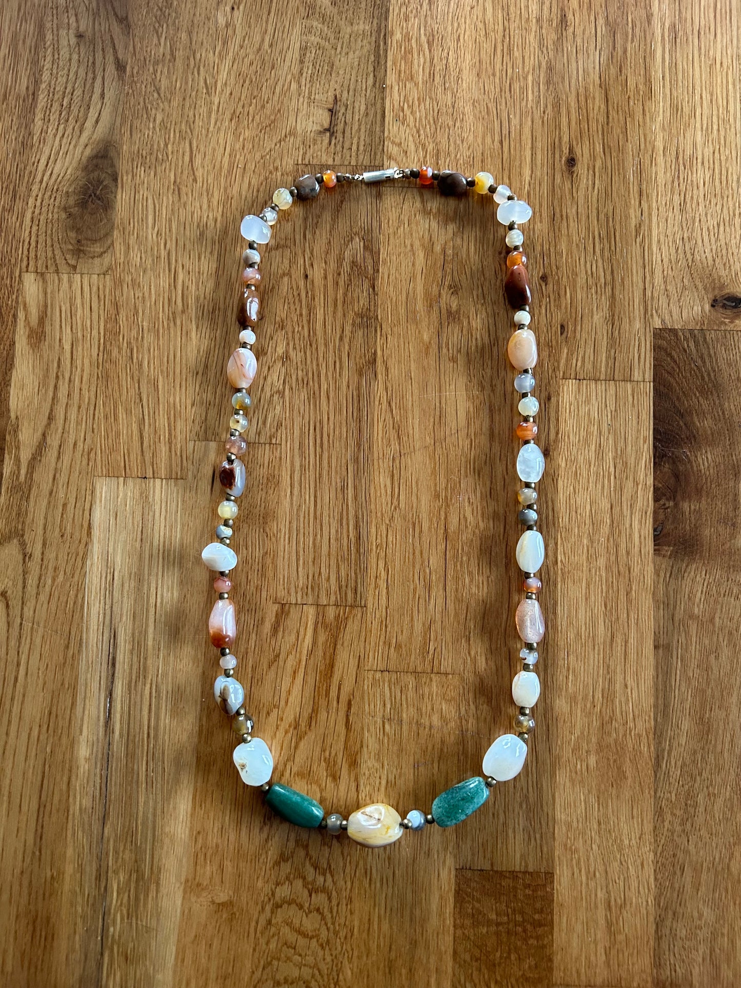 Multicolor agate necklace