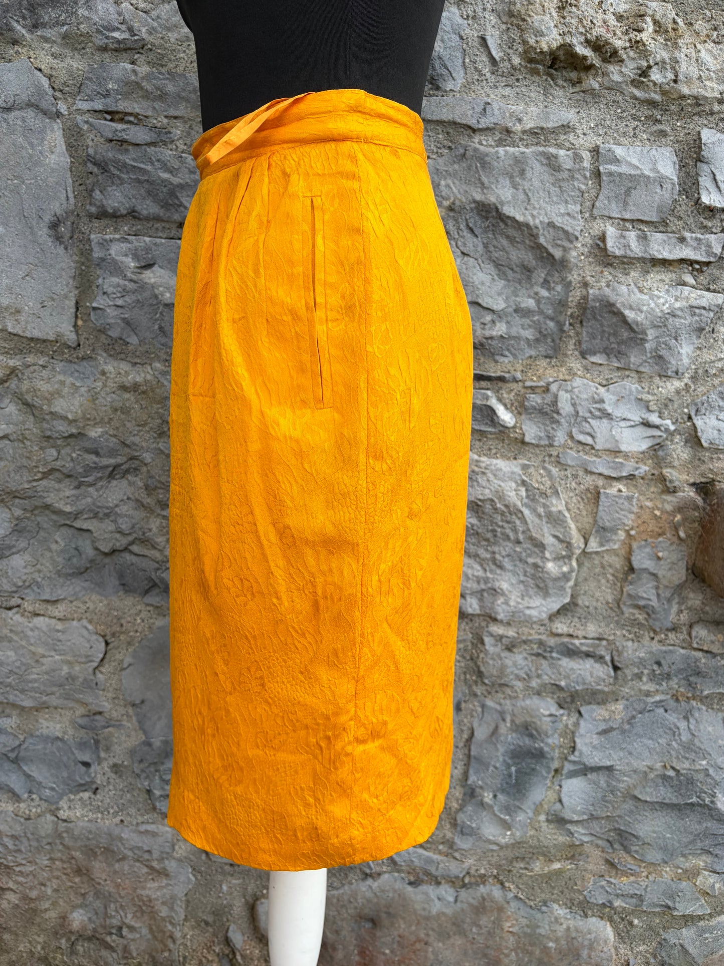 90s mustard skirt uk 8