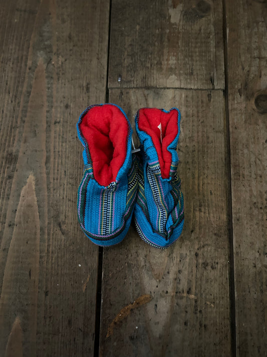 Blue and red baby slippers  3-6m (62-68cm)