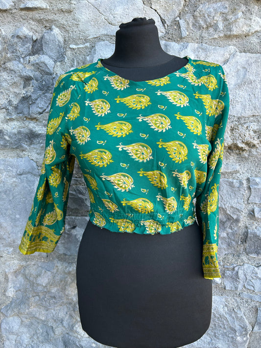 Green cropped top uk 8-10