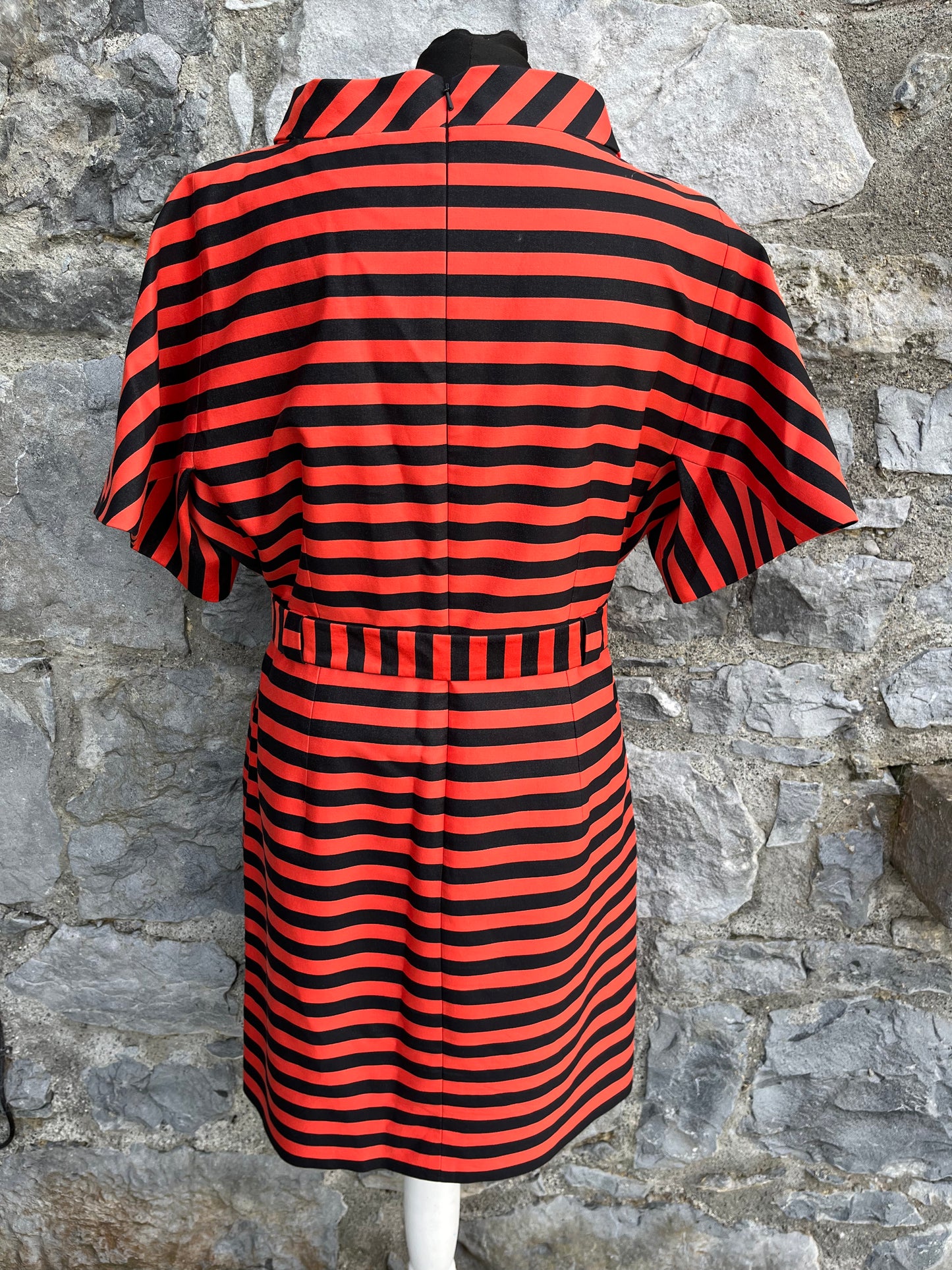 Orange&black stripy dress uk 14