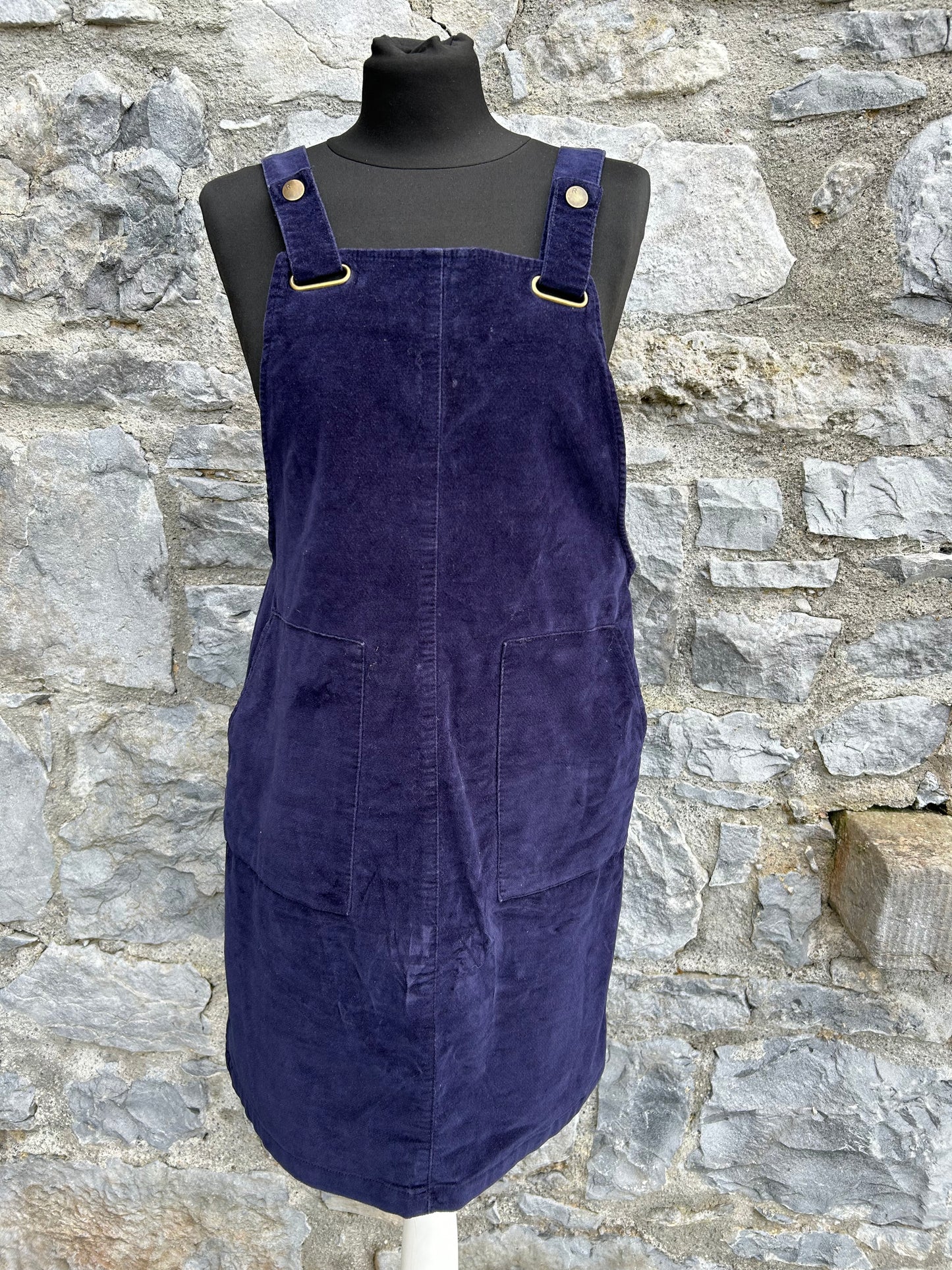 Navy velour pinafore uk 14-16