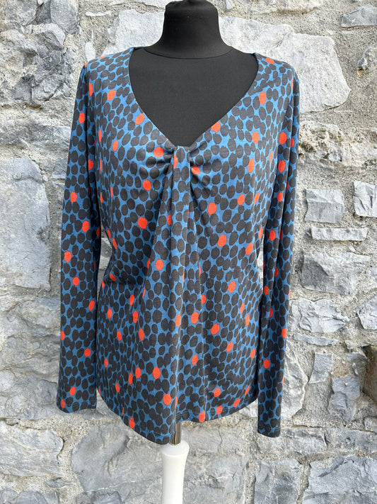 Mega dots blue top uk 14