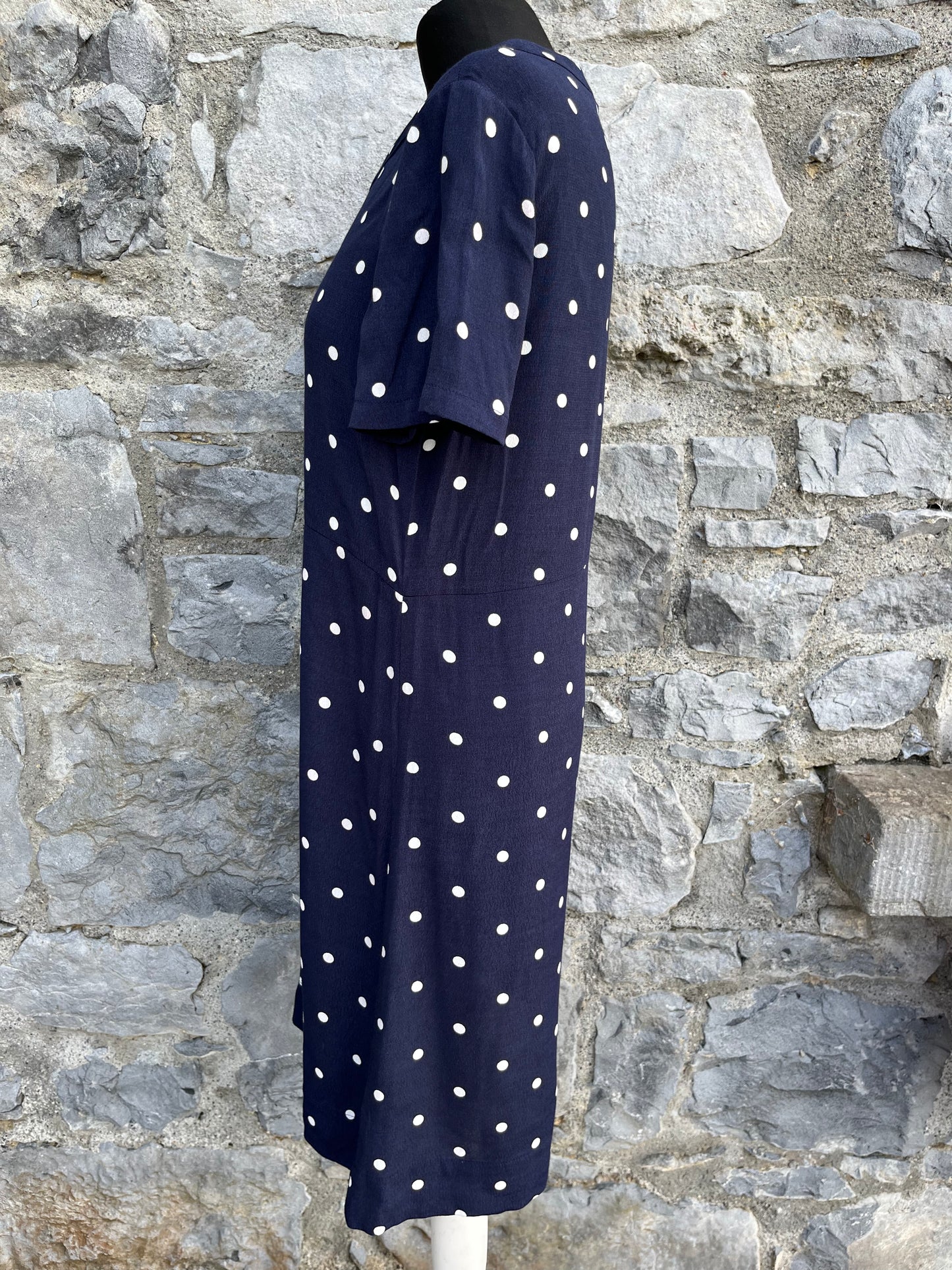 Navy polka dots dress uk 10