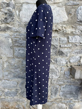 Load image into Gallery viewer, Navy polka dots dress uk 10
