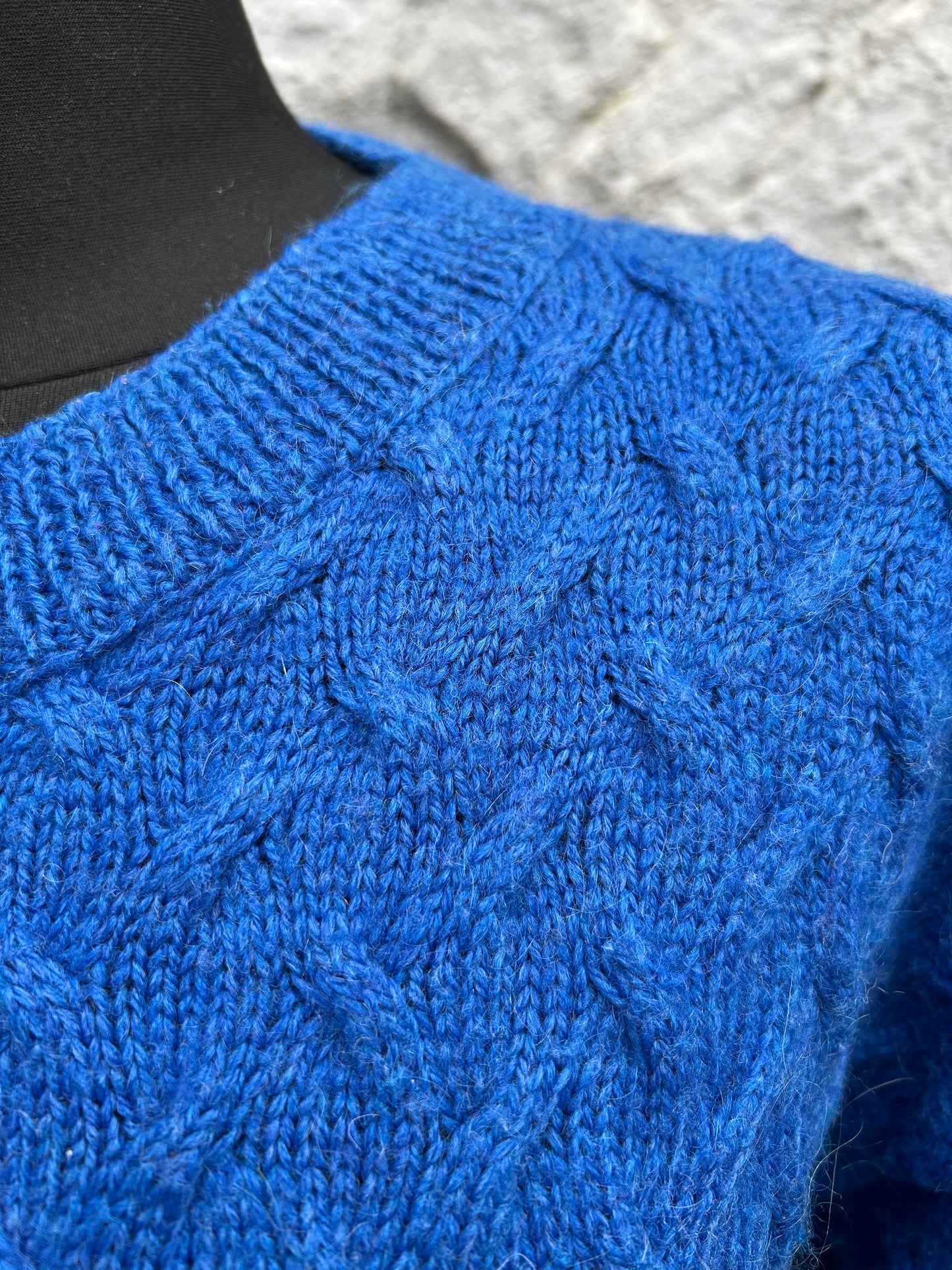 90s blue knot jumper uk 10