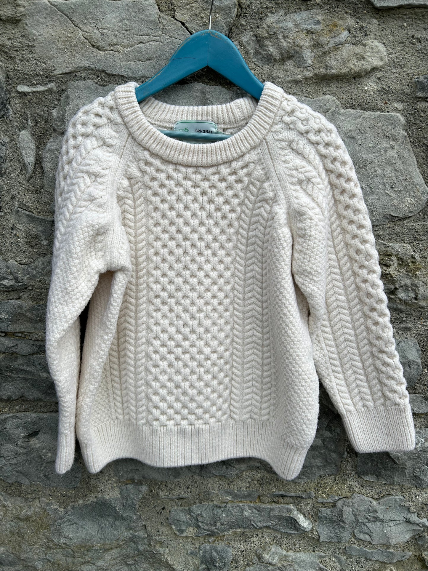Cream Aran style jumper 10-11y (140-146cm)