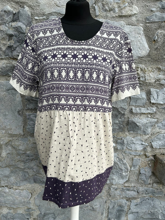 Geometric ivory tunic uk 12