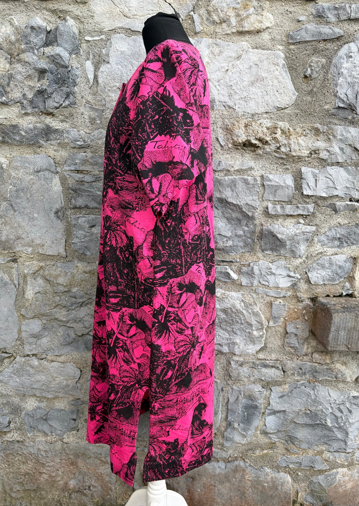 80s Tahiti pink dress uk 10-12