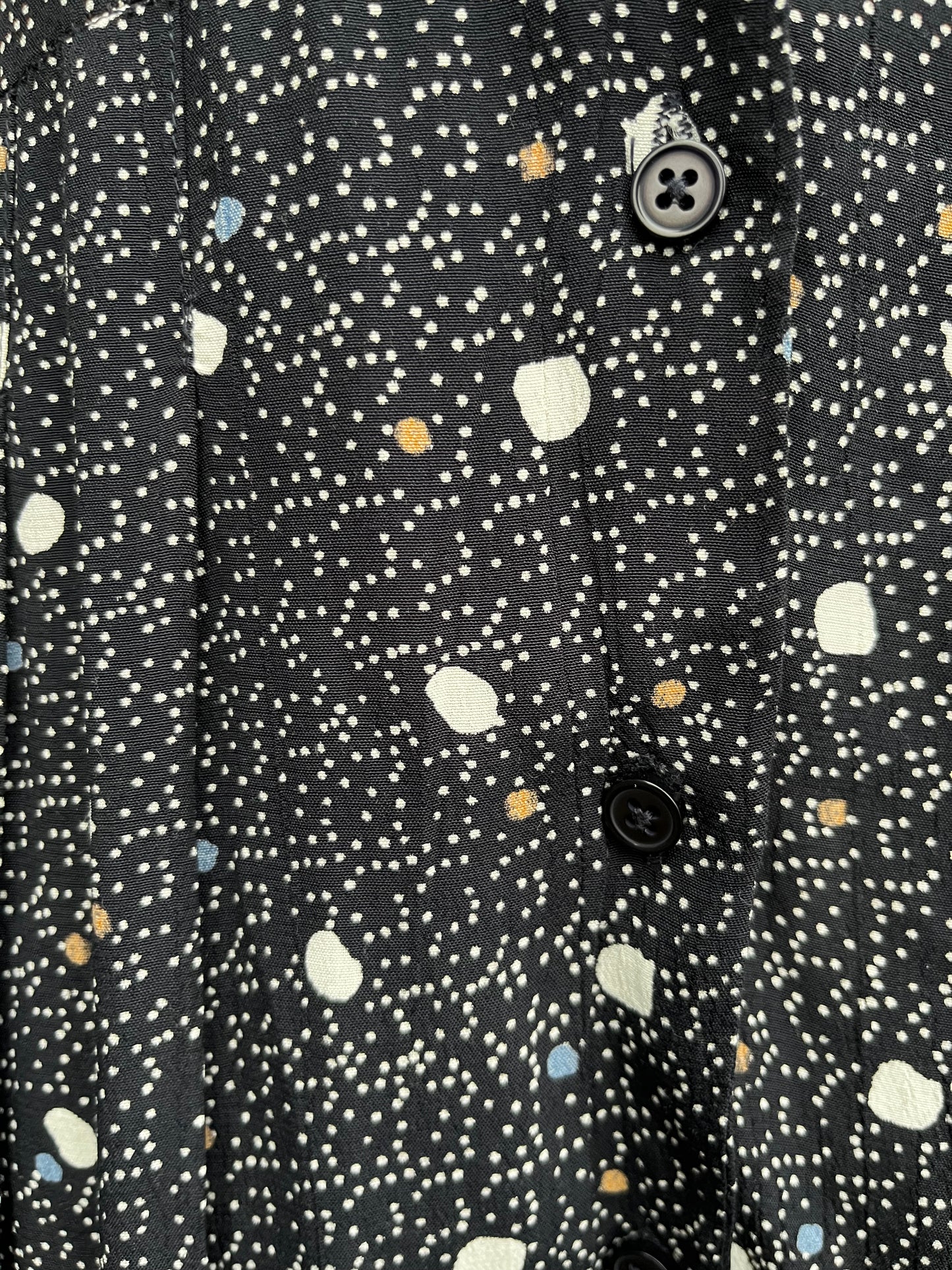 Spotty black maternity dress uk 8-10