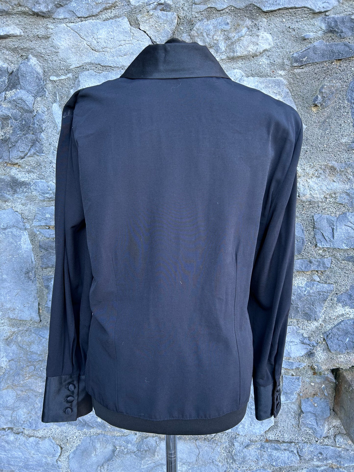 90s black blouse uk 12