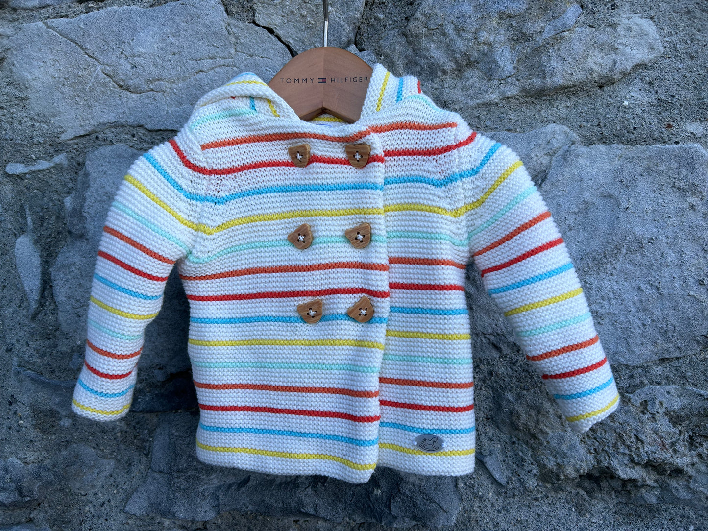 Rainbow stripes cardigan  0-3m (56-62cm)