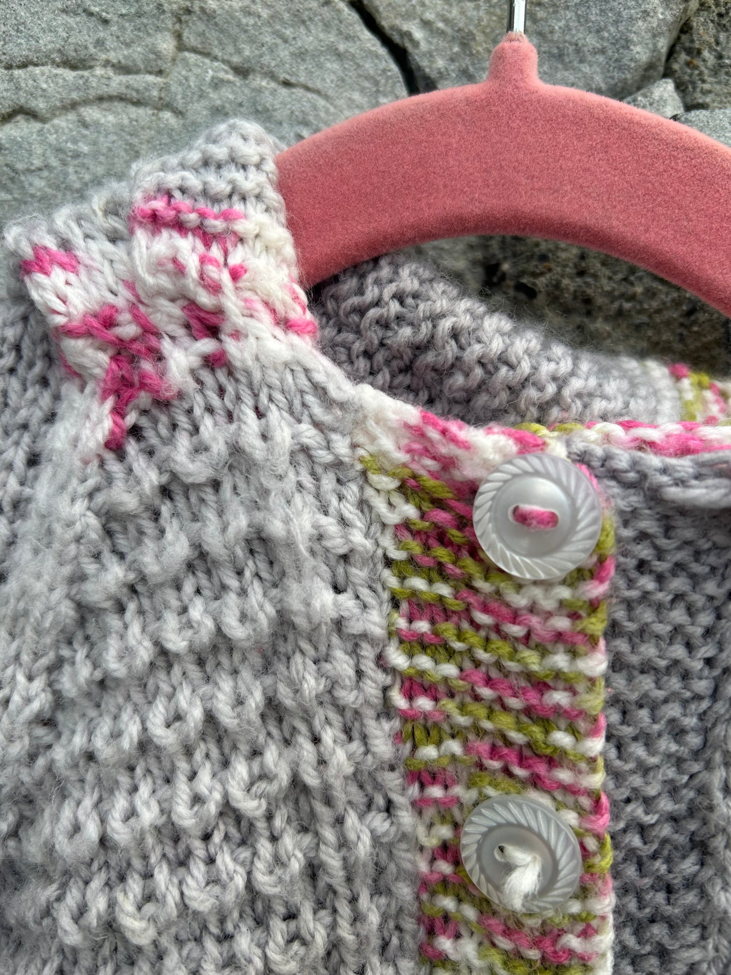 Grey hooded cardigan  3-6m (62-68cm)