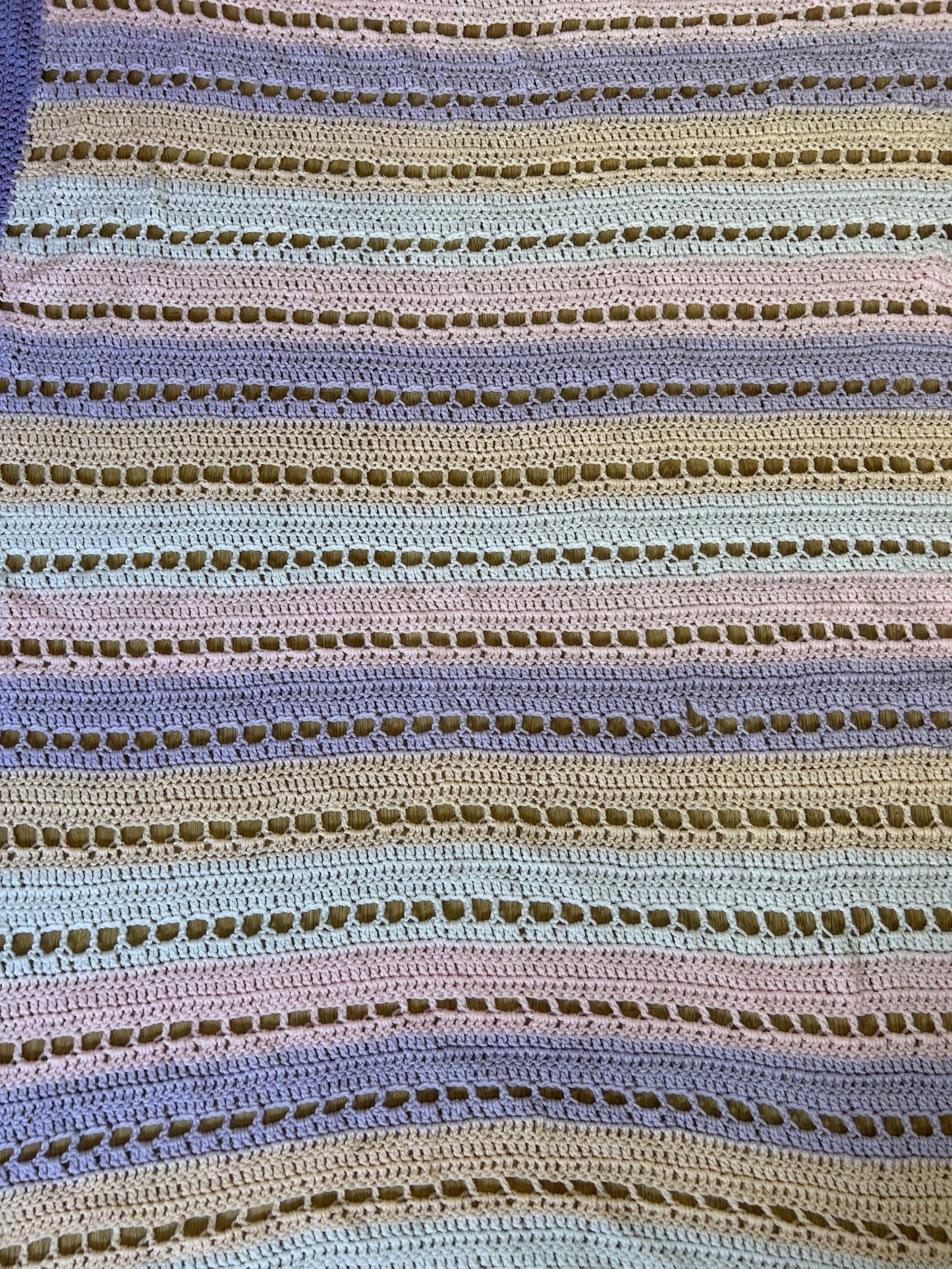 Lilac stripy blanket