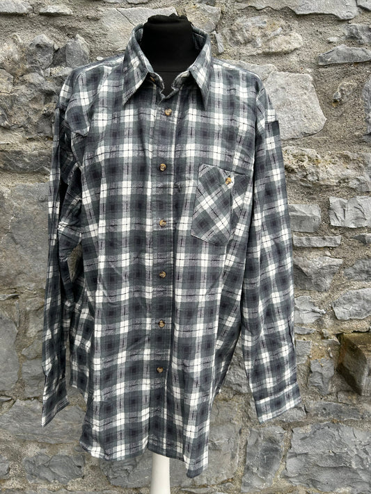 Khaki&grey check shirt L/XL