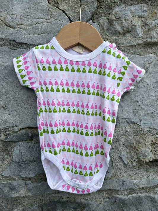 Green&pink pears vest   3-6m (62-68cm)