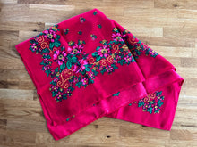 Load image into Gallery viewer, Red floral square scarf
