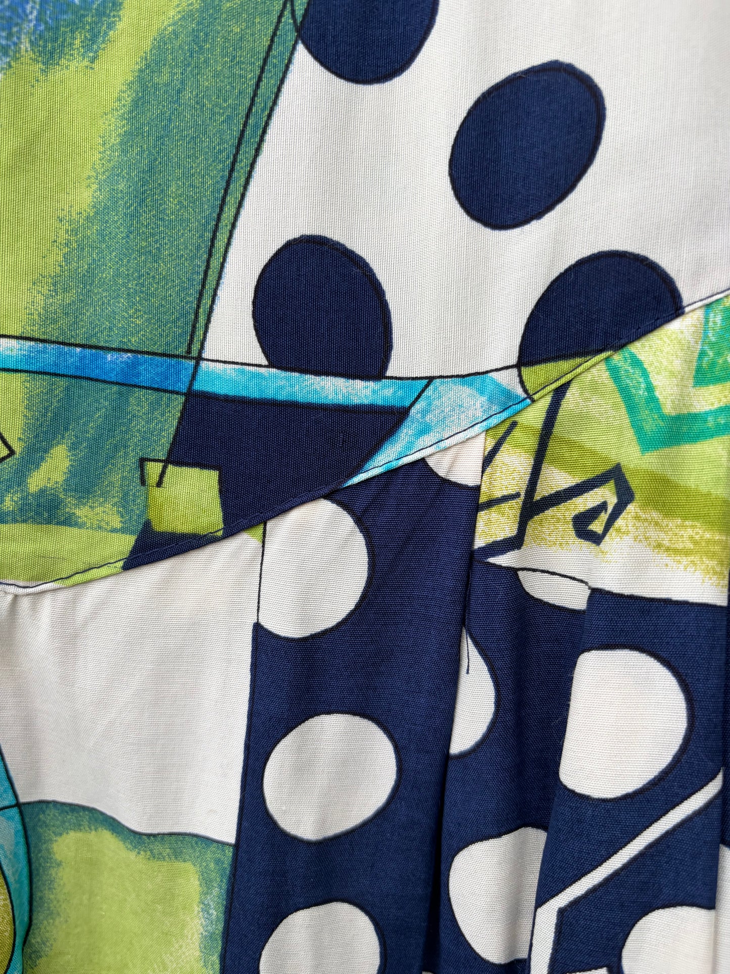 80s Meg dots patchwork skirt uk 12-14