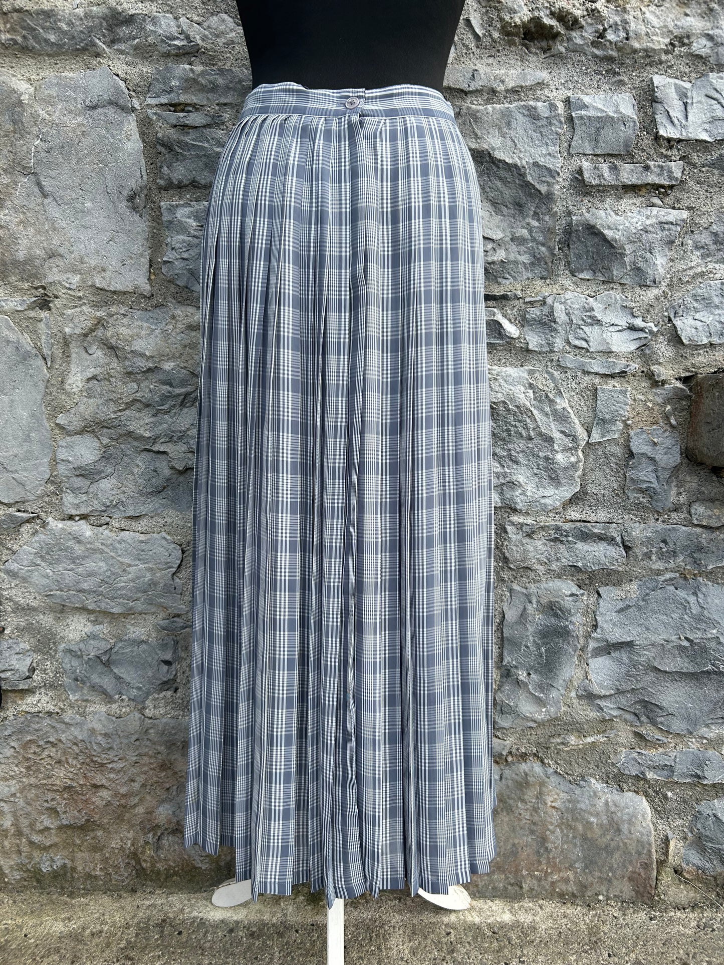 90s grey check skirt uk 8