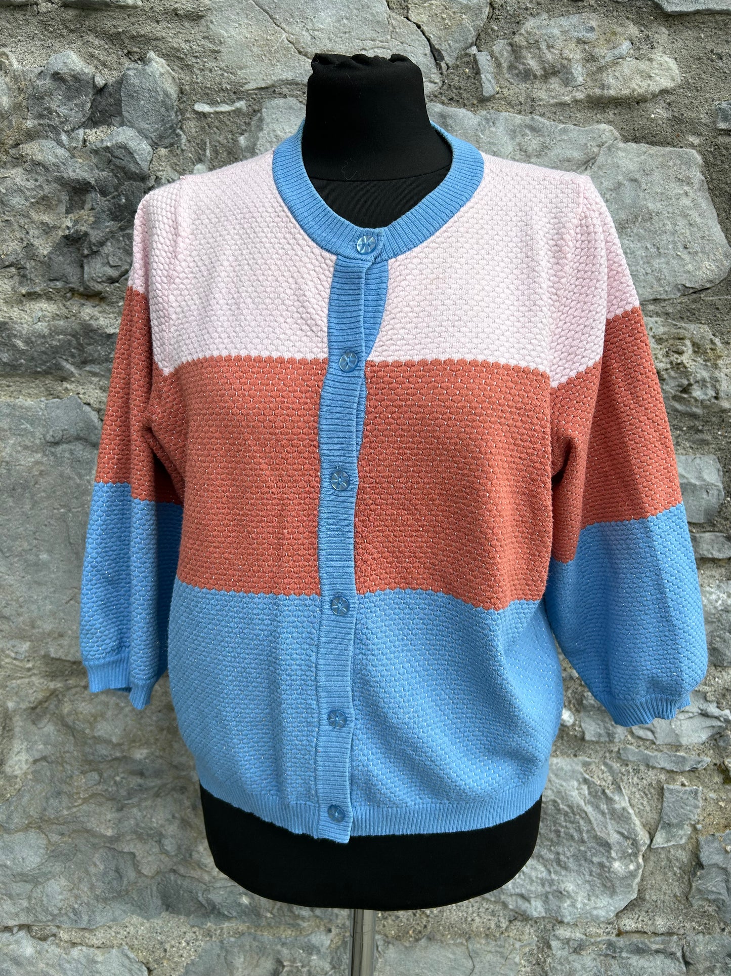 Sparkly rusty&blue cardigan uk 12