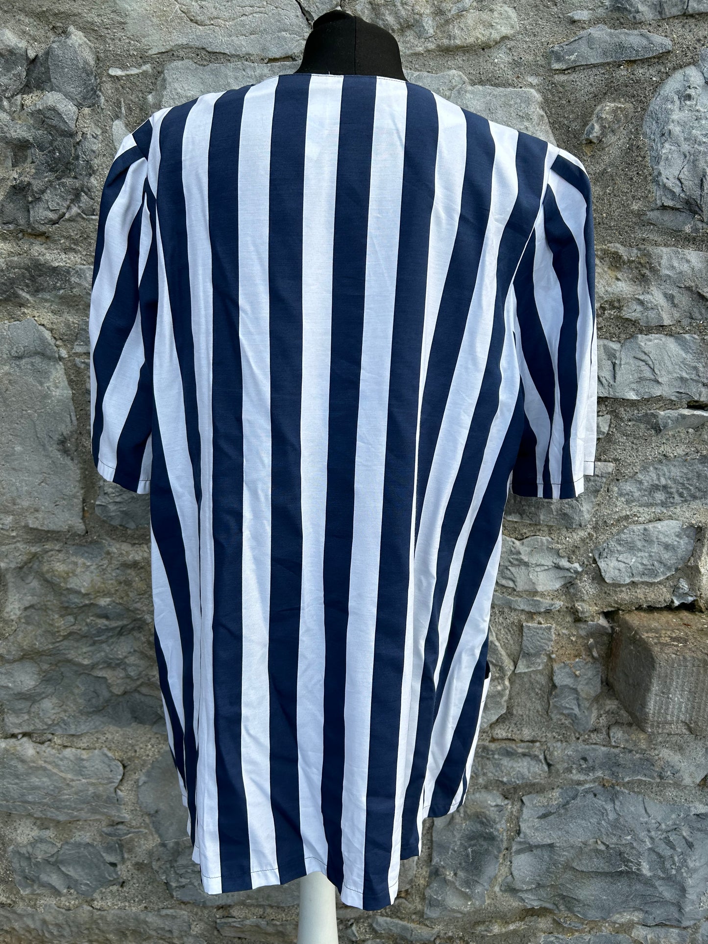 90s navy stripy jacket uk 16-18