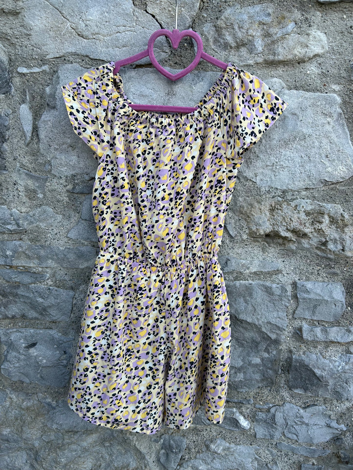 Purple&yellow leopard jumpsuit 6y (116cm)