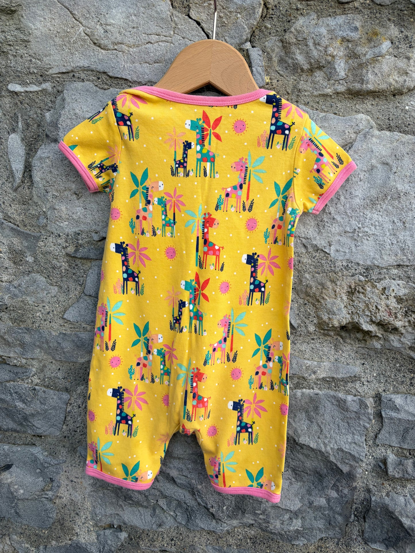 Giraffes yellow rompers 12-18m (80-86cm)