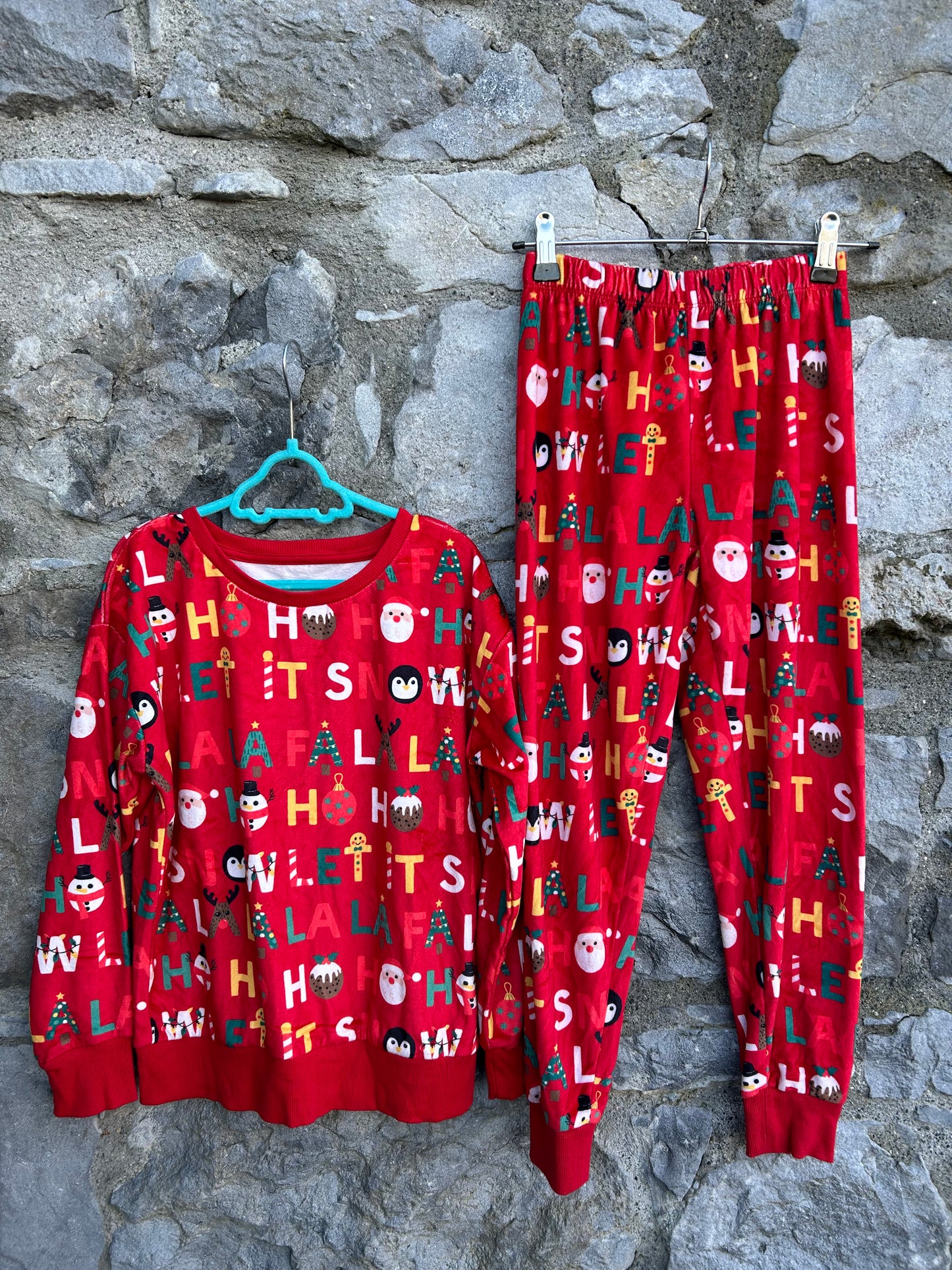 Ho ho red fleece pj   9-10y (134-140cm)