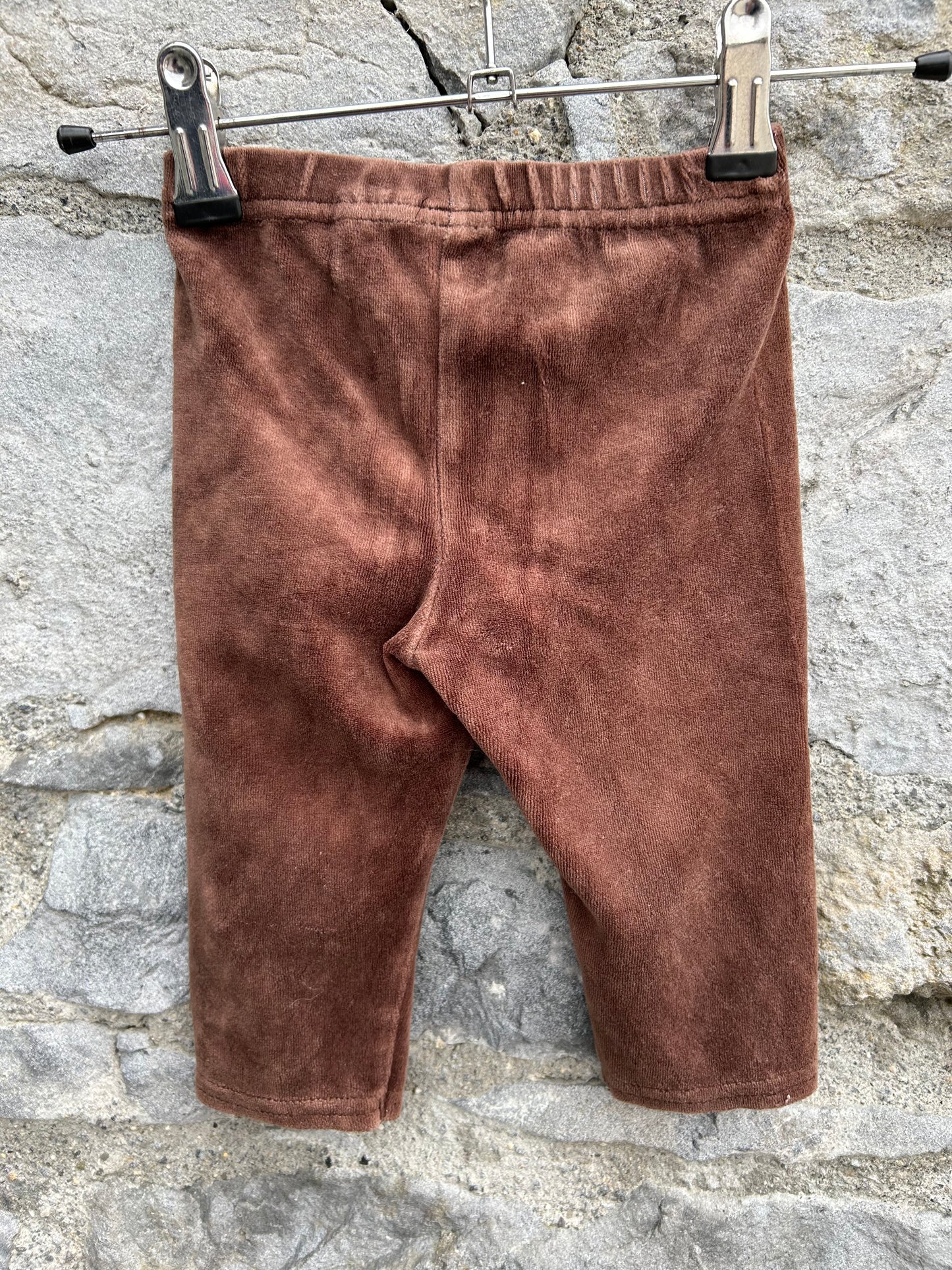 Brown velour leggings   6-9m (68-74cm)