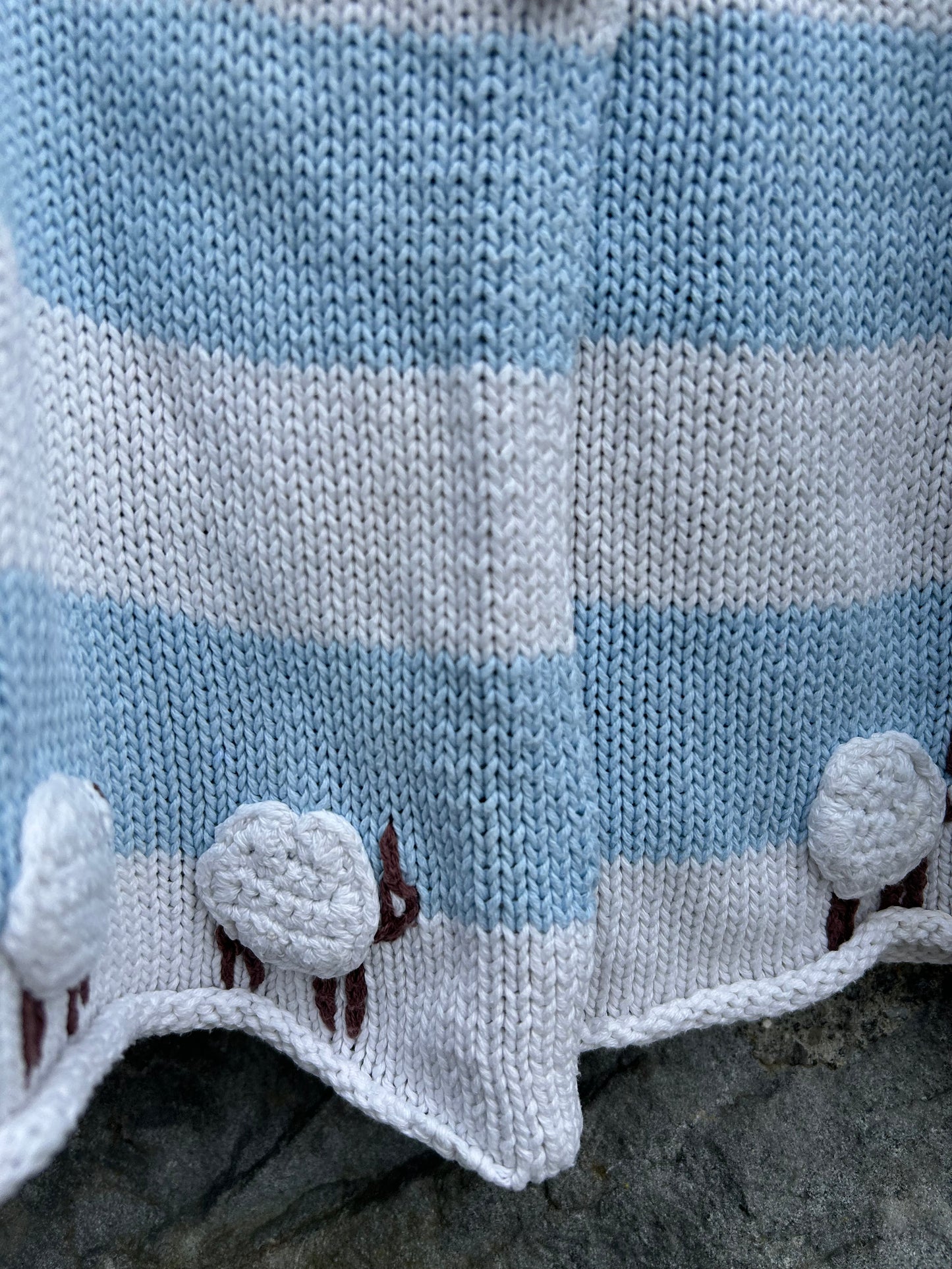 Blue&white stripy cardigan  12-18m (80-86cm)