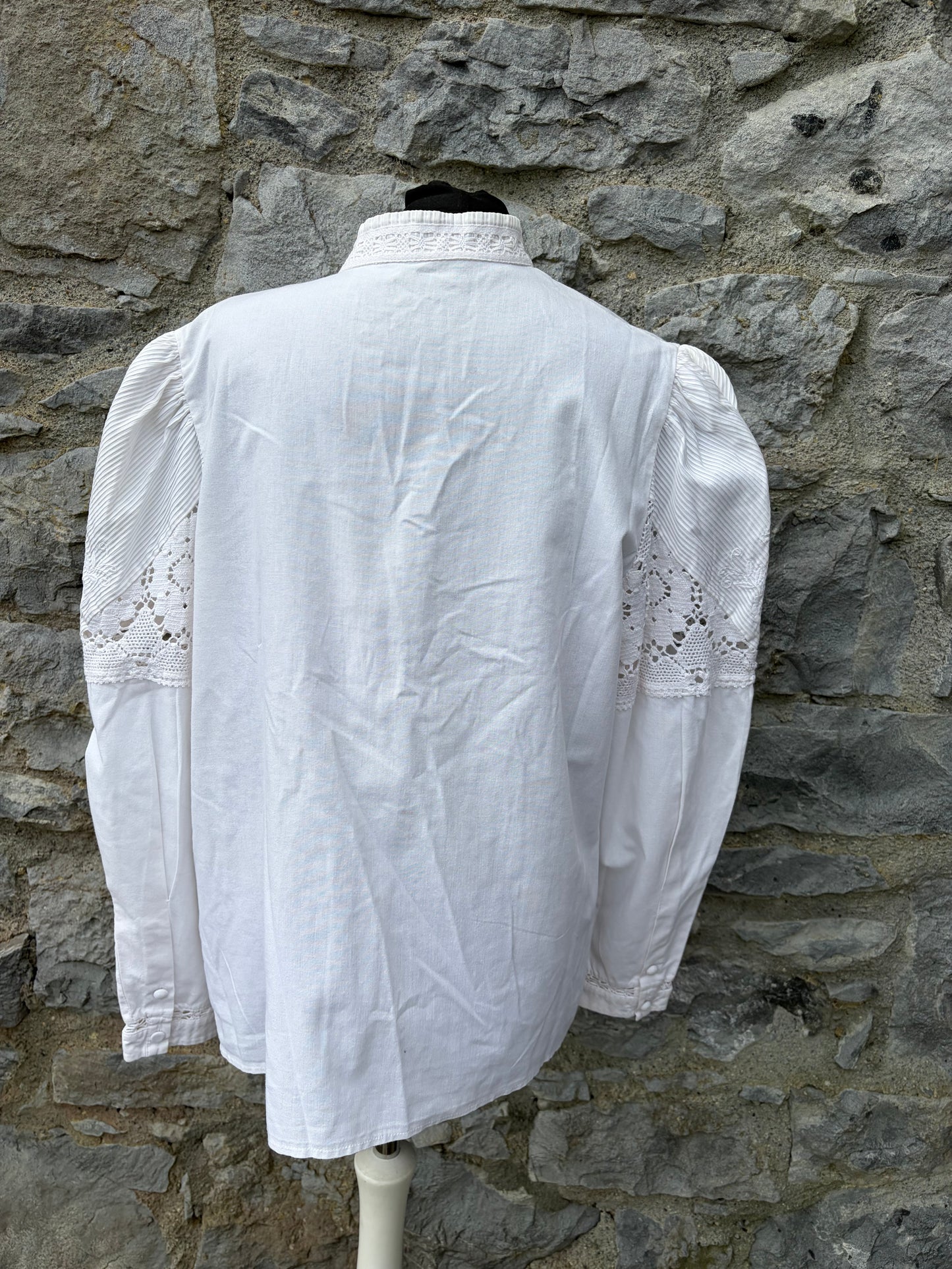 80s white folk shirt uk 16