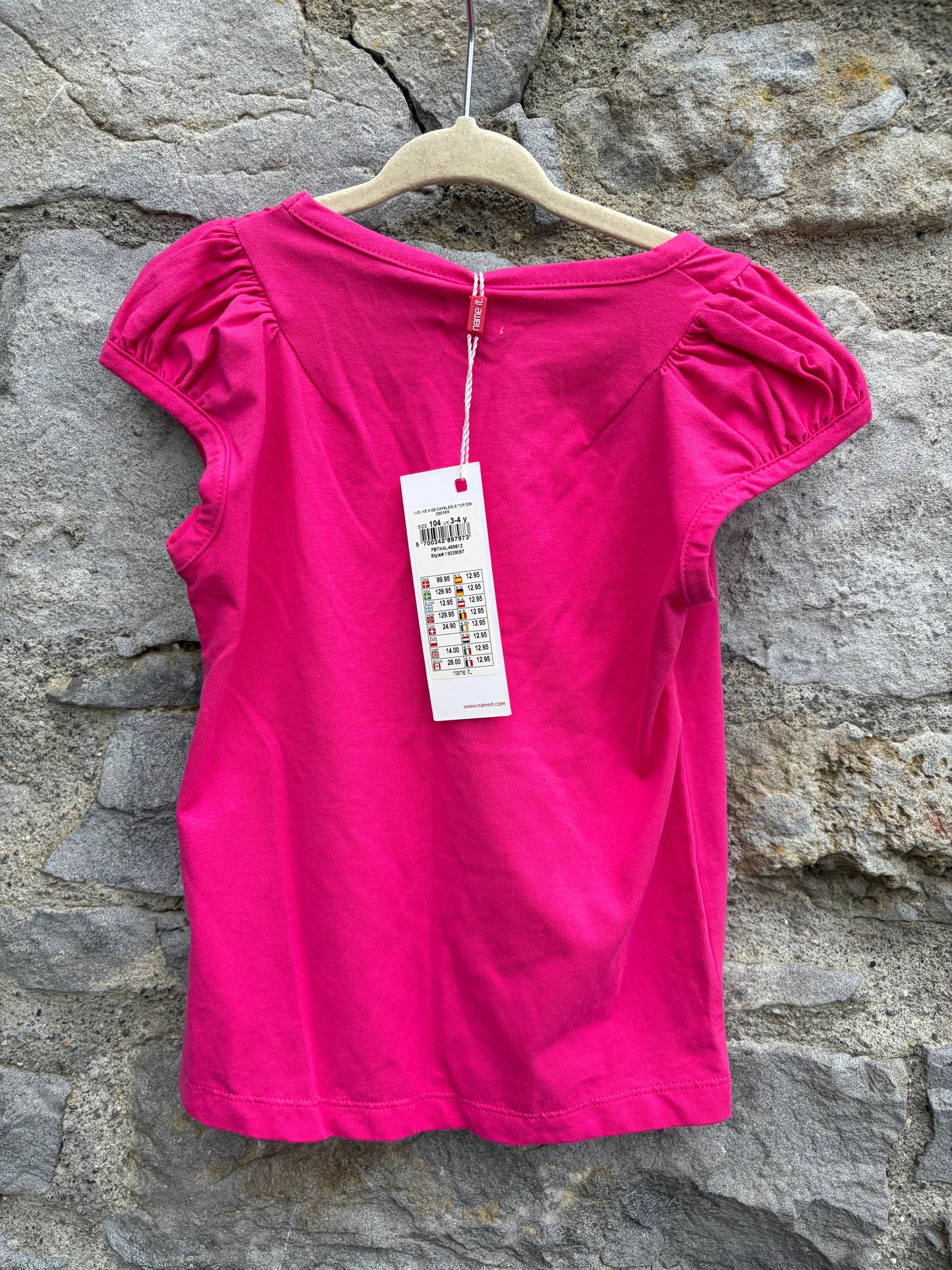 Pink flower top  3-4y (98-104cm)