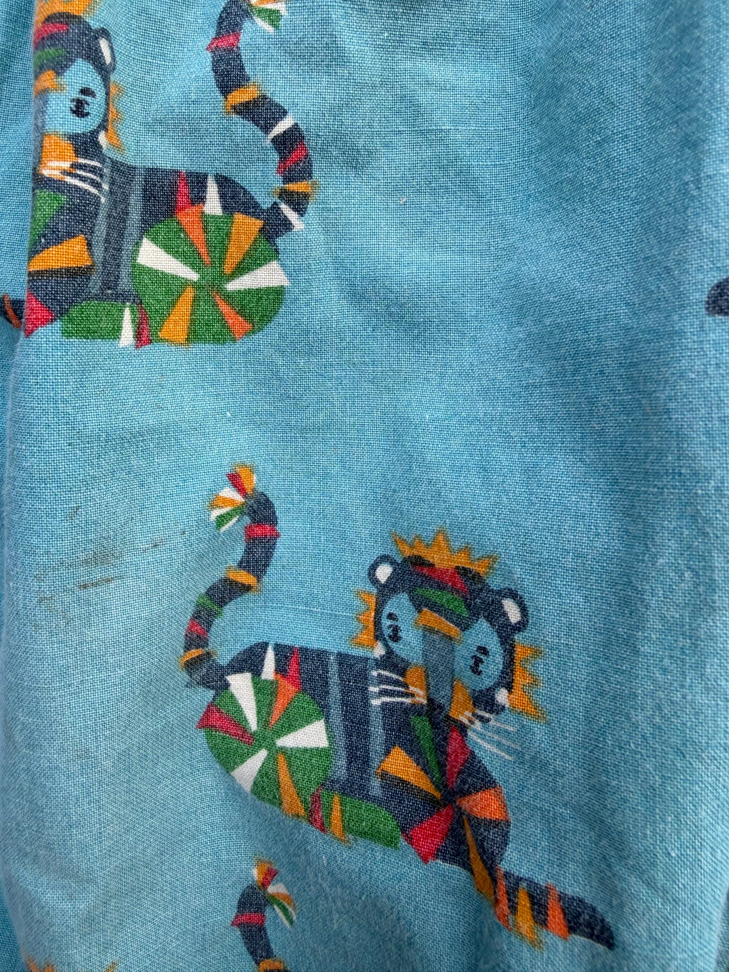 LGR Colourful lions blue pants  6-9m (68-74cm)