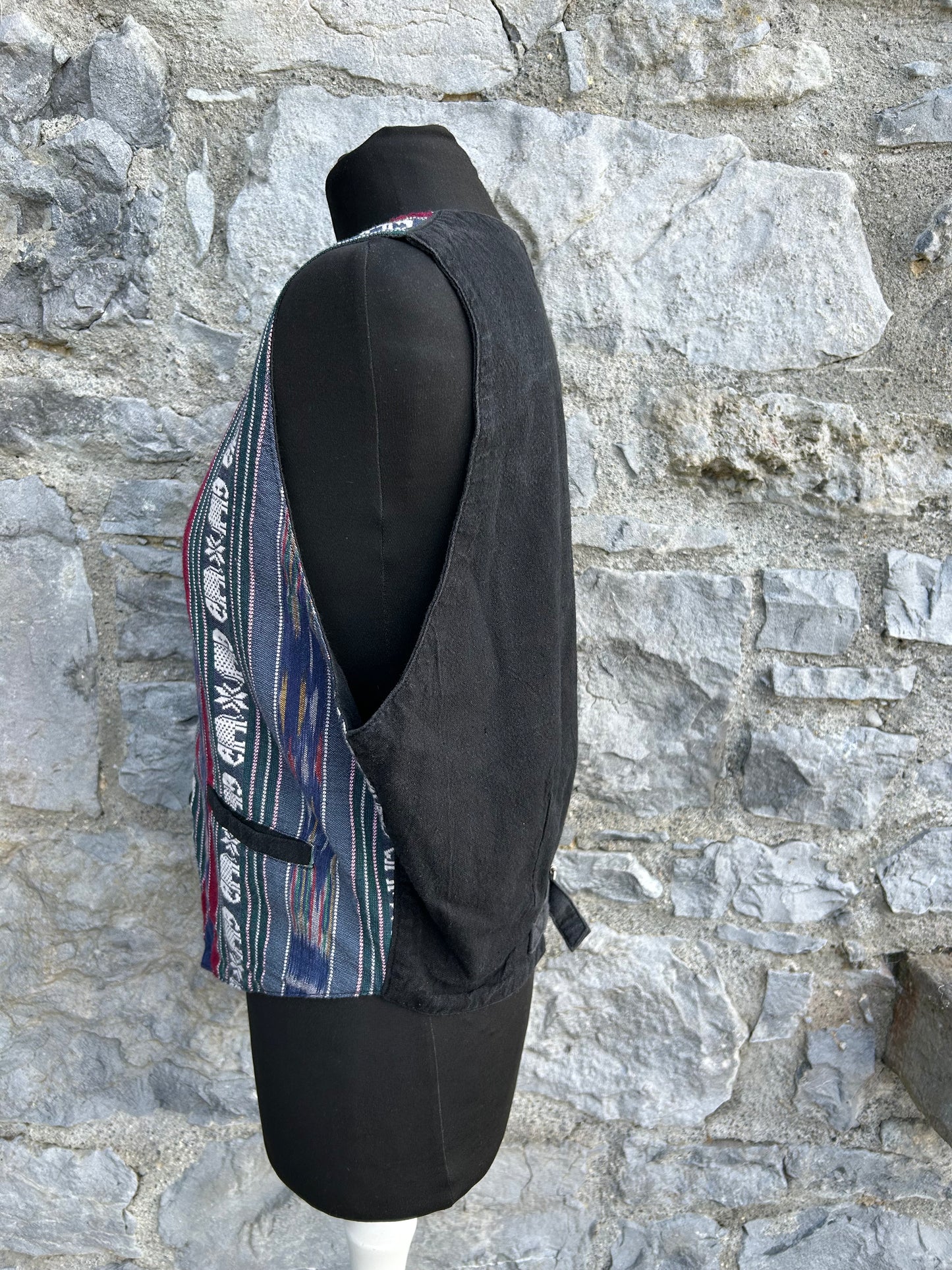 90s colourful waistcoat Medium