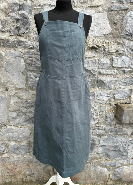 Khaki denim pinafore uk 12-14