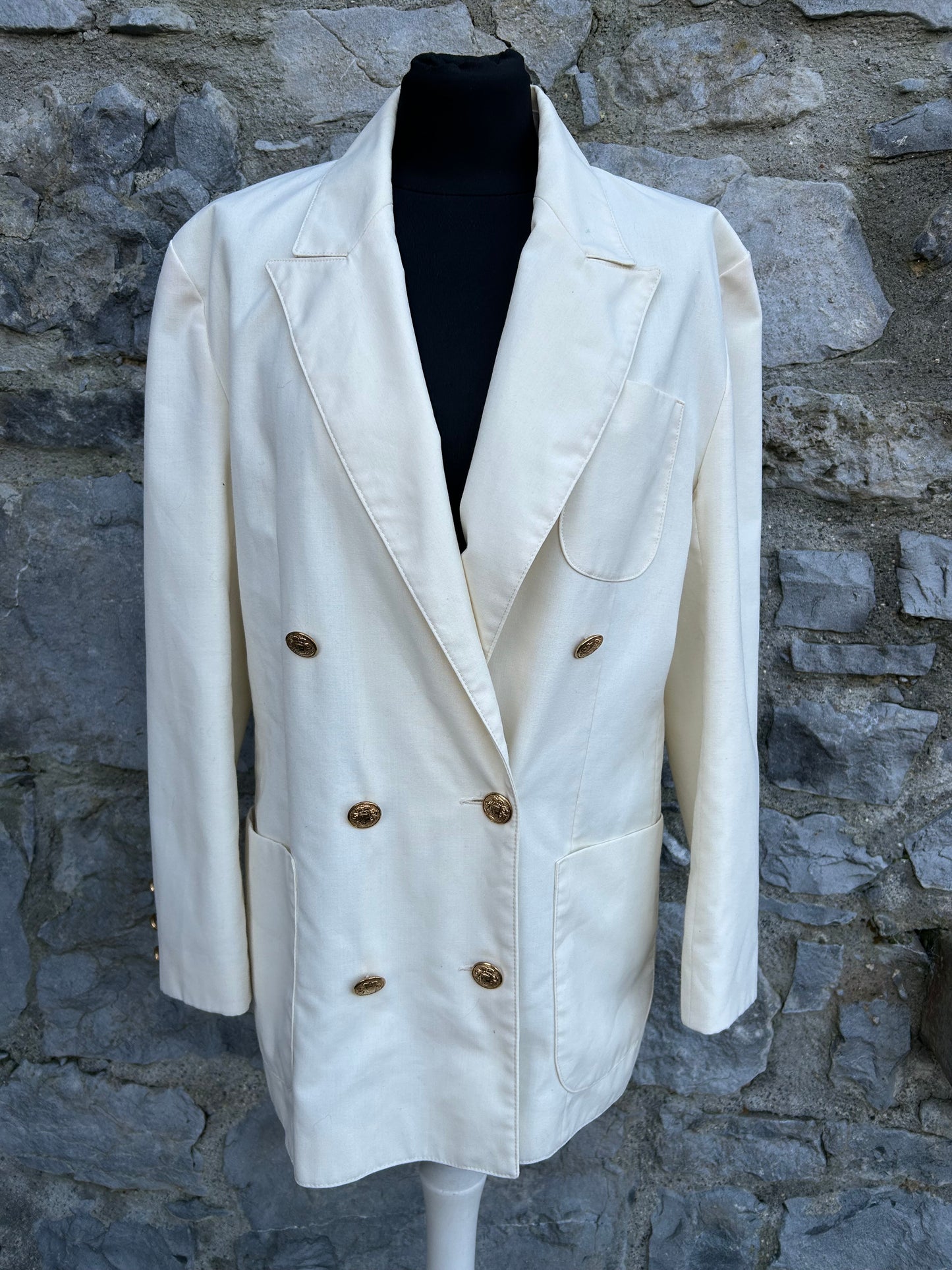 80s cream jacket uk 12