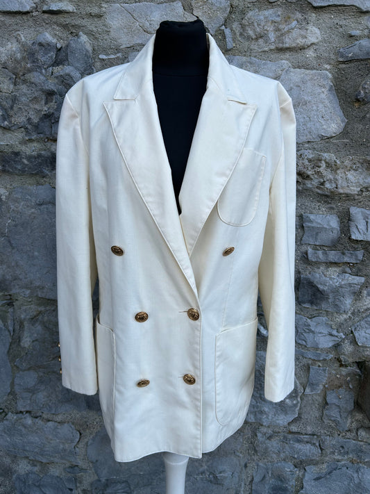80s cream jacket uk 12