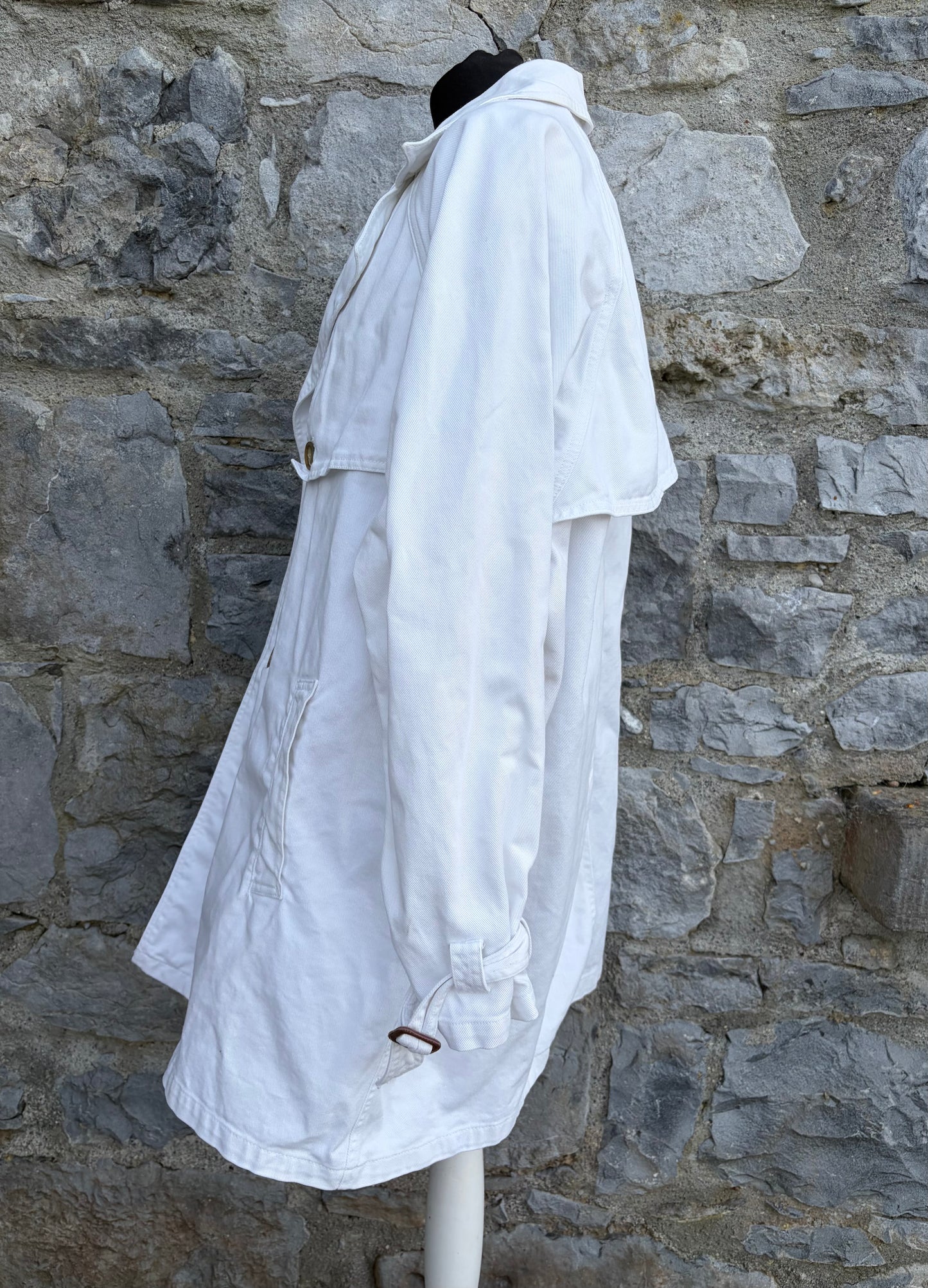 90s CK white denim coat Medium
