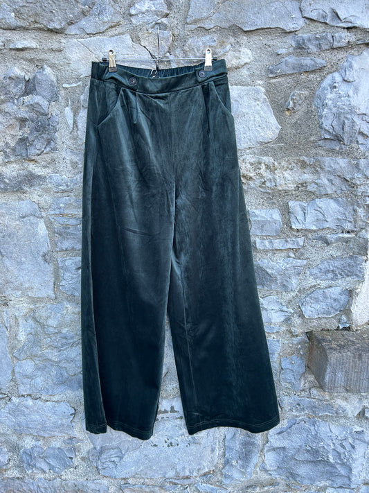 Petrol velvet wide leg pants uk 10