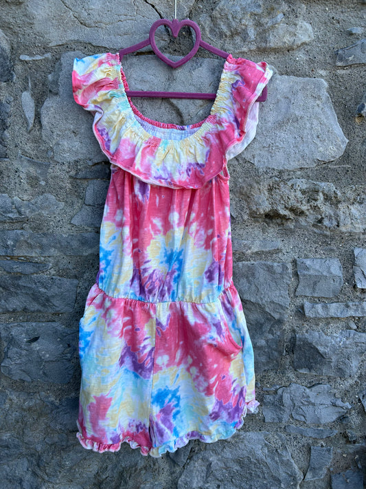 Colourful tie-dye jumpsuit  10y (140cm)