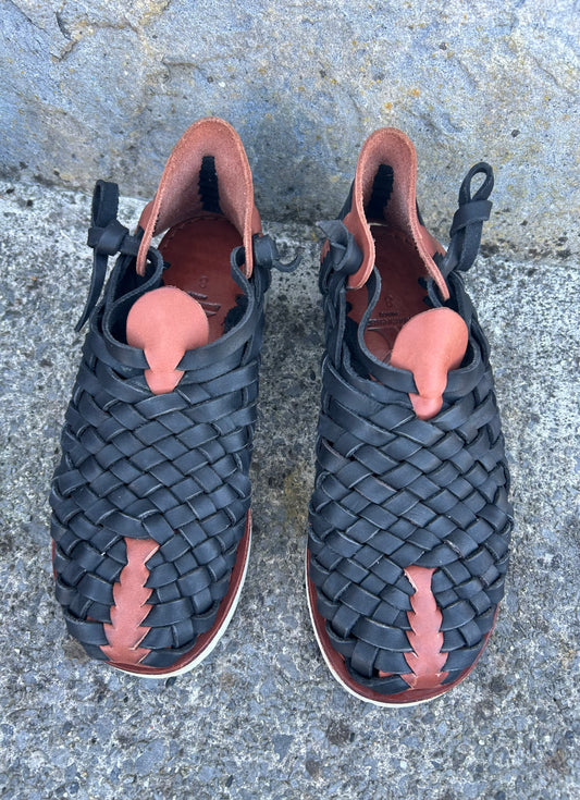 Black huarache sandals  uk 5.5 (eu 38.5)